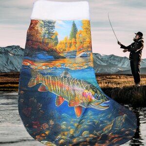 Rainbow Trout Fish Fly Fishing Ornament Christmas stocking gift Dad Mom Present